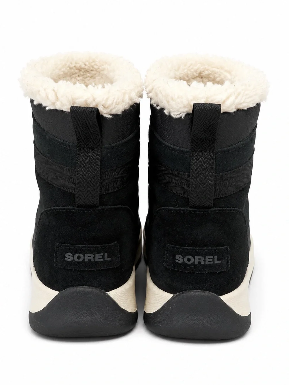 Sorel Black Faux-Fur Trim Waterproof Winter Boots